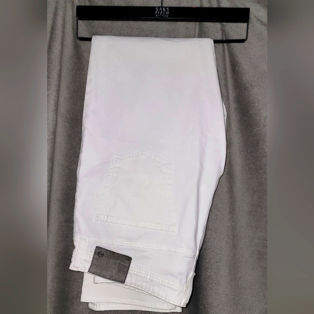 ℹ️ℹ️ℹ️Men's White Adriano Goldschmeid Pants; Size: 38x34ℹ️ℹ️ℹ️